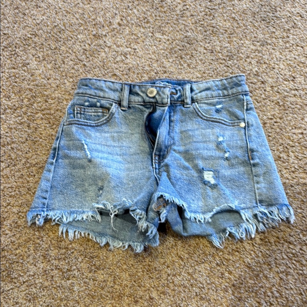 Art Class Distressed Jean Shorts